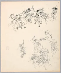 素描《踊る人物》1882-83年