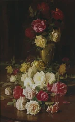 無題（バラ）、c.1905-1915（キャンバスに油彩）