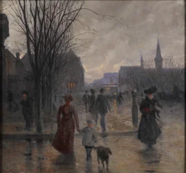 ヘネピンアベニューの雨の夜、1902年頃
