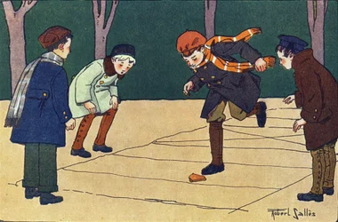 マレ。E.ウェーバーの「私たちは何をしているの？「ロベール・サレス（1871-1929）の水彩画によるE.ウェーバーの作品。パリ、ガルニエ・フレール社