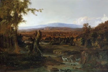 羊飼いのいる風景、1852年。