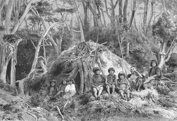 フジアンとそのウィグワム、c1885、1890