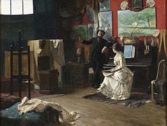 Thegerstrom、Robert（1857-1919）による間奏曲。 キャンバスに油彩