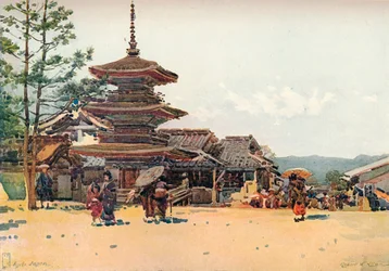 八坂の塔、京都、日本、c1909