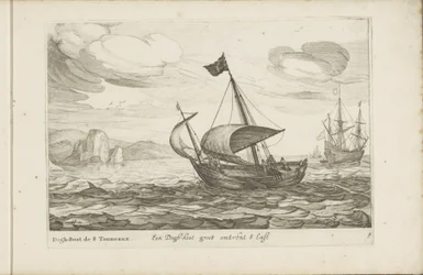 ドッグブーツのドッガー Een Dogh-boot groot about 8 Last / Dogh-Boot de 8 Tonneaux (オブジェクトのタイトル) 多様な船は、主に地域の内水域で使用されるさまざまなオランダ船のアイコン / さまざまなオランダ船のアイコン