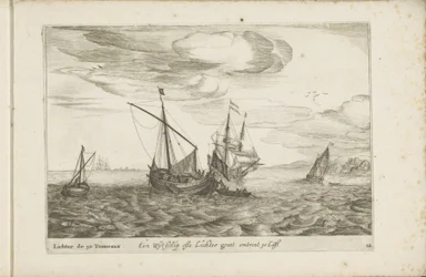 リヒターのワイズチップ Een Wyt-schip ofte Lichter groot about 30 Last / Lichter de 30 Tonneaux (オブジェクトのタイトル) 多様な船は se sert dans les Provinces Unies にはありません