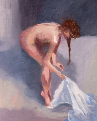 Fresh Laundry, 2023（油彩・紙）