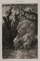 死と若い母親、1861年。