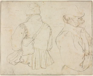 半分の長さの2人のボヘミアン農民、c。 1605-1610。
