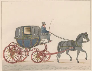 アムステルダムの馬車、1825年頃 Een Amsterdamsche Huurkoetsje または Brommertje / Un Fiacre de Louage en usage à Amsterdam A ij connu sous la nom de Brommertje (オブジェクトのタイトル)
