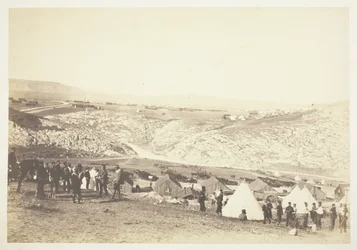 騎馬砲兵隊の野営地、1855 年。
