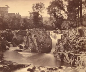 Llugwy の滝、Pont-y-Pair、1857 年。