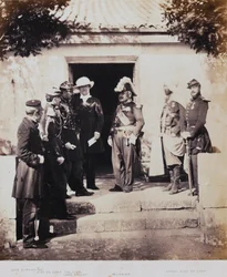 司令部の一団、クリミア戦争に関連する写真52枚のアルバムより、1855年