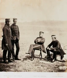 1855年のクリミア戦争に関連した52枚の写真のアルバムからのヘンリーウィリアムバーナード少将