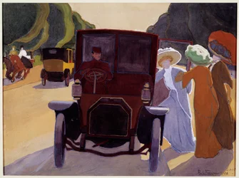 ベル・エポック「アカシアの路地」 ロジェ・ド・ラ・フレズネイ（1885-1925）の絵画 1908年 パリ、カルナヴァレ美術館