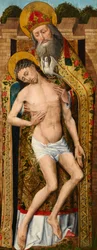 聖三位一体、ウェストン・トリプティクの外装パネル、1480年頃