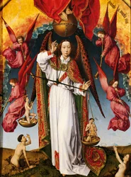 最後の審判の祭壇画、215x560 cm、部分