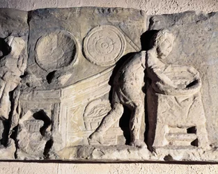 パン作りを描いたバスレリーフ ローマ時代、紀元後2～3世紀