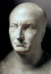 ローマの政治家プブリウス・コルネリウス・スキピオ・アフリカヌスの大理石頭部（紀元前235-183年） - ローマ、カピトリーノ美術館 - プブリウス・コルネリウス・スキピオ・アフリカヌスの頭部（紀元前236-183年）（スキピオ・アフリカヌス、年長のスキピオ、スキピオ・アフリカヌス・マヨル、または大スキピオ）、将軍および