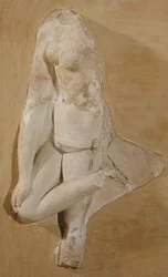 女性の体、チュニジア（漆喰）を描いたレリーフ