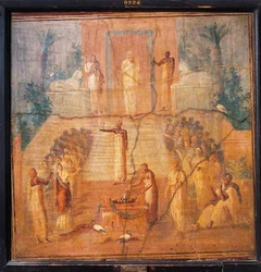 Fresco depicting Isis worship, from Ercolano, Naples province, Italy   1462447   ja       japanese Successfully Translated  Original: Danae, ca 1531, by Antonio Allegri, known as Correggio (1489-ca 1534), oil on canvas Translat: Danae, ca 1531, by Antonio 