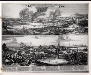 ニコラフィッシャー（1618-1709）によって刻まれたオランダのメドウェイ川攻撃、1667年6月20日および21日