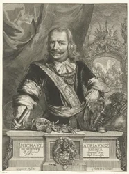 ミシェル・デ・ロイテルの肖像 Michael Adriaensz de Ruyter Knight Lt Admiral General Van Hollandt と West Vrieslandt (オブジェクトのタイトル)