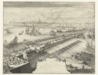 スヘルデに架かるパルマの船橋、1585 年 Guerres de Flandres (シリーズタイトル)