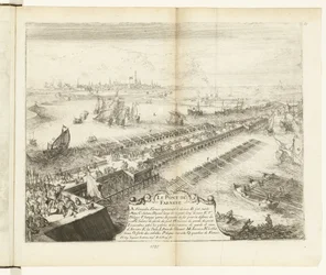スヘルデに架かるパルマの船橋、1585 年 Le Pont de Farnese (オブジェクトのタイトル) Guerres de Flandres (シリーズタイトル)