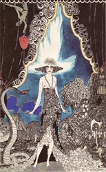 オマール・ハイヤームのルバイヤート』の挿絵 par Balfour, Ronald (1896-1941).リトグラフ、水彩画