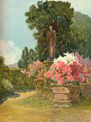 「コロンナ庭園で」、c1900 1902