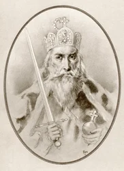 有名な支配者の生きた伝記からのシャルルマーニュ、別名チャールズ大王またはチャールズ1世。