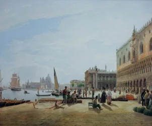 Dem DogenpalastでRiva degli Schiavoniを死ぬ