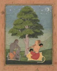 Kedar Ragini: ラガマラ シリーズのフォリオ ミュージカル モードのガーランド , ca. 1690-95。