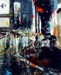 City Lights I, 2020（油彩・キャンバス）
