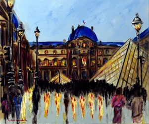 パリのルーブル美術館、2025年（キャンバスに油彩）