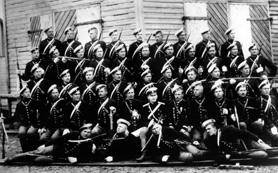 コルネット、カウントAAイグナティエフ、c.1899を備えた家事騎兵隊への新兵