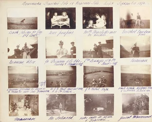 ロシア帝国の家族、写真のアルバムからのページ、c.1897-99（白黒写真）（487673-80も参照）