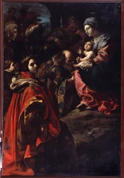 マギの礼拝。 Rutilio Manetti (1571-1639) による絵画。 キャンバスに油彩。 イタリアの芸術、バロック様式。 国立美術館、エカテリンブルグ、ロシア。