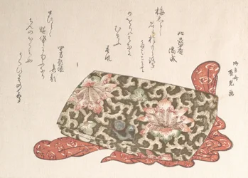 子犬の形をしたバックルが付いた革製の財布、おそらく 1814 年., おそらく 1814 年.