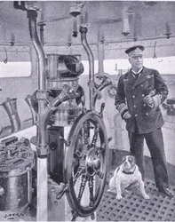 彼のお気に入りのブルドッググロリアを使用したイラスト、カッセルの有名な生活のロマンス、1940年頃