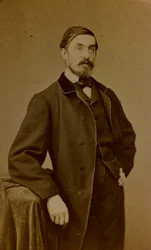 フランスの画家、オーギュスト・ポール・シャルル・アナスタシの肖像；carte de visite（モノクロ写真