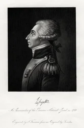 フランスの軍事指導者で政治家、ラファイエット侯爵、1845年