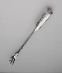 オリーブトング、1830年頃（コインシルバー）