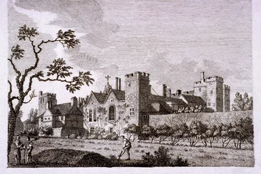 ランベス宮殿の庭園、ロンドン、1786 年。