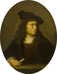 未知の男の肖像、c.1629-56（パネルに油彩）