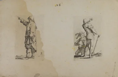 (フィギュア・シリーズ) 長い帽子をかぶり、指差す立ち姿の男