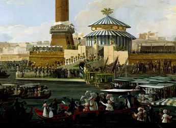 サルバトーレ フェルゴラ (1799-1874)、イタリアによる、アゲシラオ ミラノの攻撃からの王のわずかな脱出に感謝して、無原罪の聖母に捧げられた礼拝堂の礎石を敷設
