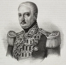 Retrato do marechal Francesco Maria Tanchi (1773-1843), litografia de Salvatore Puglia de Poliorama Pittoresco, n 46, 24 de junho