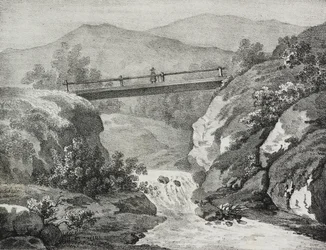 Vista de Allegheny, EUA, litografia de Salvatore Puglia de Poliorama Pittoresco, n 44, 11 de junho